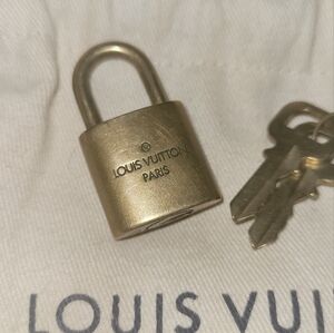 Louis Vuitton Gold Padlock with Keys